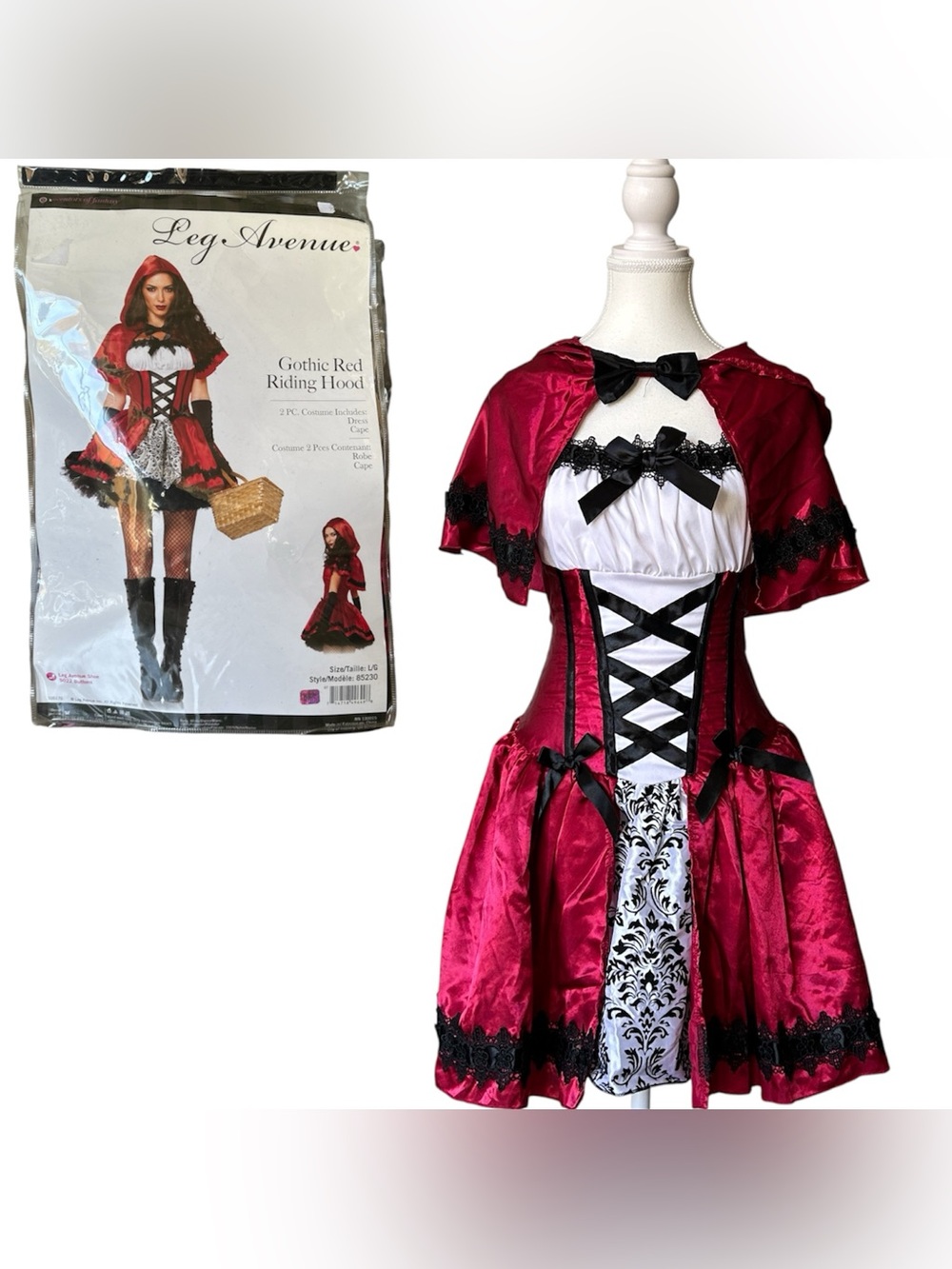 Y2K Grunge “Leg Avenue” Gothic Red Riding Hood Costume